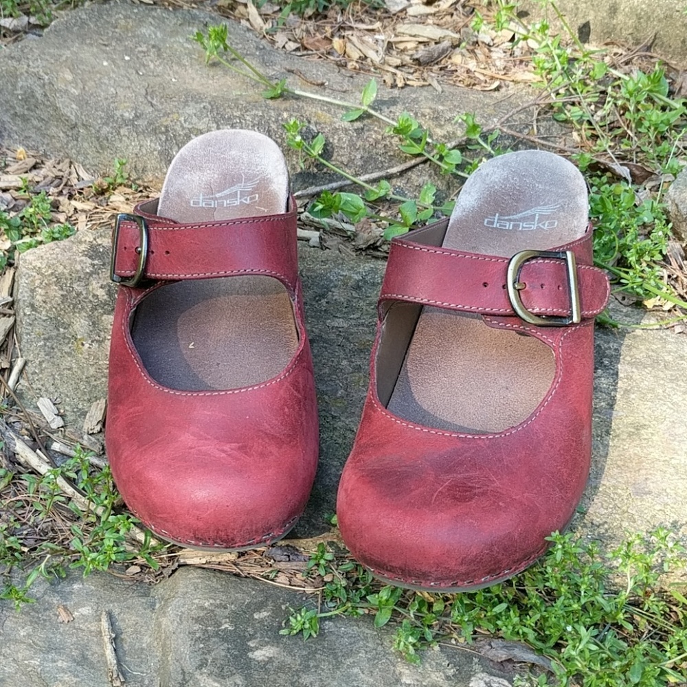 Red Mary Jane Dansko clog
